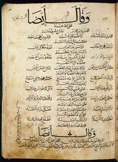 Poem by Ibn Quzman (copy of a 12th century original) by Syrian School
